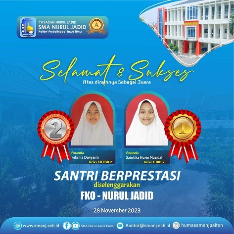 2 Pelajar SMA Nurul Jadid SANTRI HEBAT, ANTI HOAKS